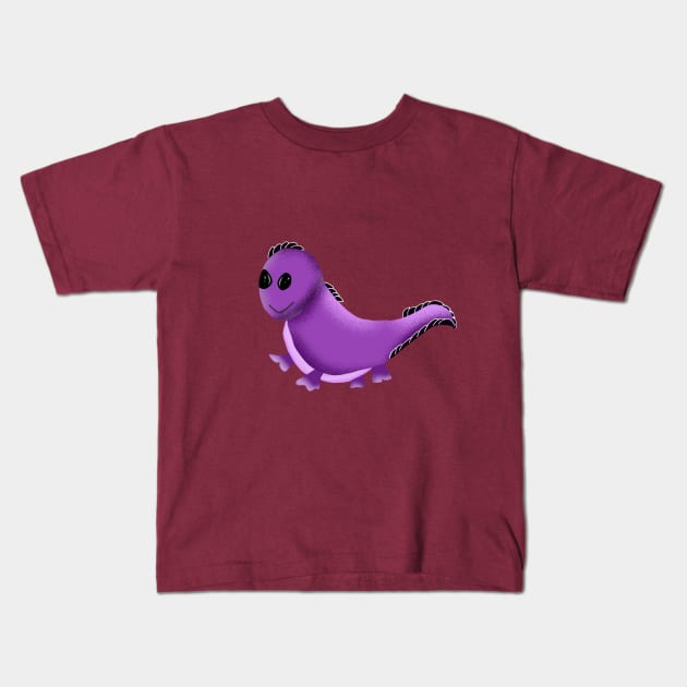 A cute purple monster Kids T-Shirt by Twinnie5